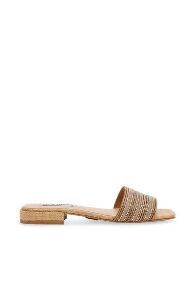 Steve Madden Womens Stopper Rose Gold Flat Sandals