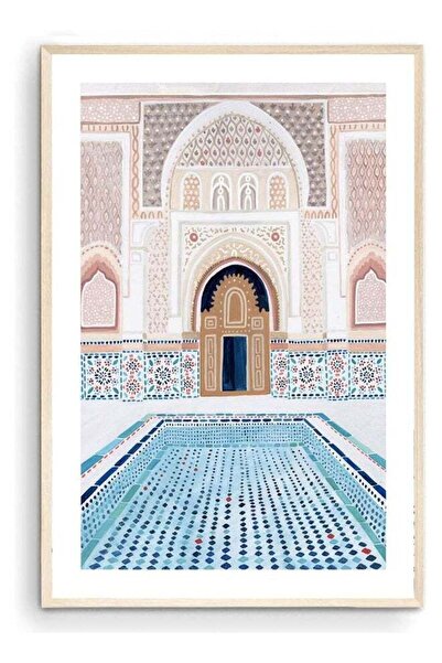 Emoda home Trove طبعة فنية من مراكش، طبعة فنية من المغرب، مدرسة بن يوسف، طبعة...