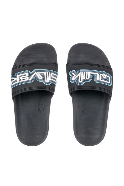 Quiksilver Rivi Wordmark Slide Ii Boy's Black Slippers Boy's Slippers Aqbl100595