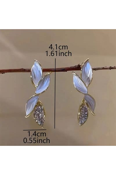 Dodemert Home French Effect Leaf Design Earrings