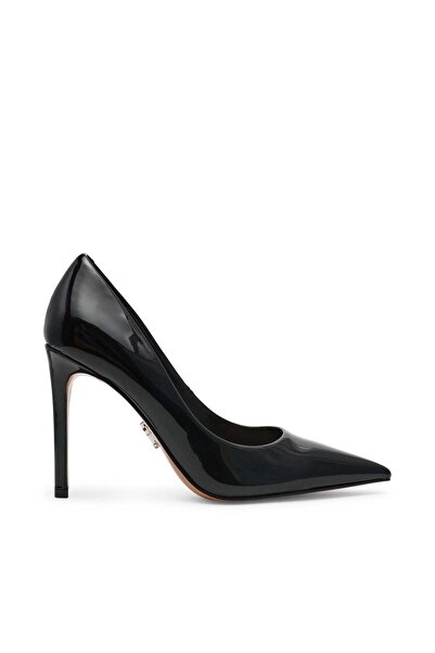Steve Madden Womens Thrive Black Patent Heels