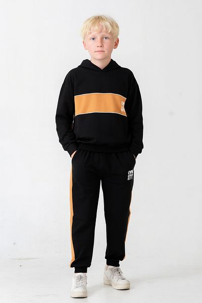 AHENGİM Boys Soul Fater Printed Bottom Top Tracksuit Set Ak7882