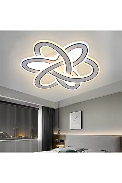 LED CONCEPT LED chandelier with 3 types of light and remote control, 63W, dimmable, white with black