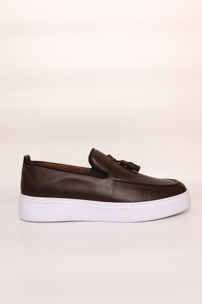 Greyybull Shoes Coffee Leather Men's Tassels Fashionable and Comfortable Sneakers-Lightweight Comfortable and Stylish Men's Shoes