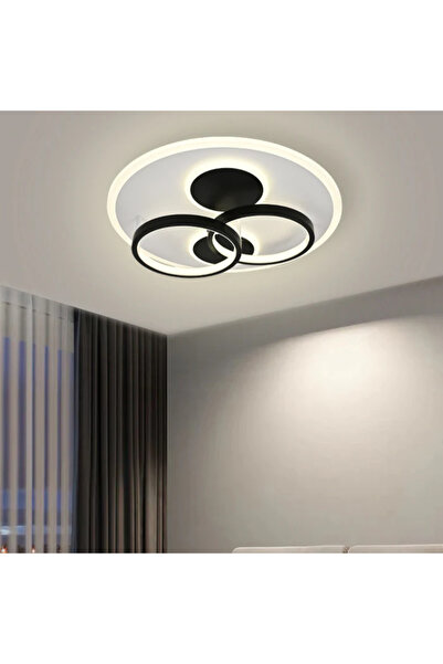 LED CONCEPT LED chandelier with 3 light types and remote control, 126W, dimmable, black with white