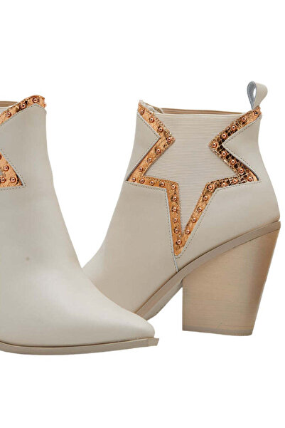 Steve Madden Womens Top-Shot Ivory Boots