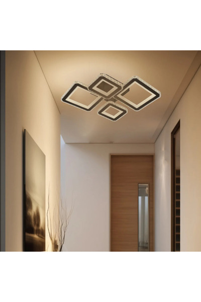 LED CONCEPT LED chandelier with 3 light types and remote control, 160W, dimmable, black