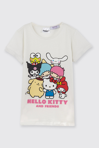 Panço Kız Çocuk Hello Kitty Fuşya Pijama Takımı