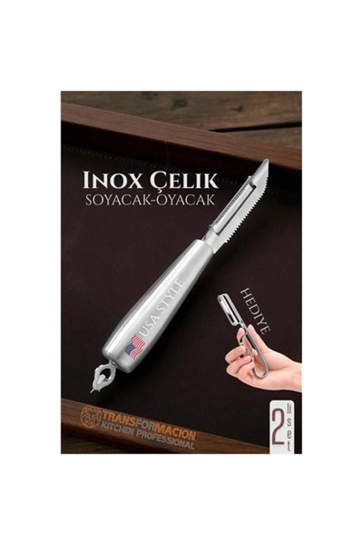 Belle Fusion مجموعة قطعتين من BFS Inox - مقشر الخضروات - مقشر اليقطين المحشو