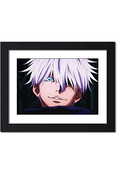 Emoda home Trove ملصق أنمي ساتورو جوجو، لوحات مؤطرة مغلفة بطبقة من اللمعان