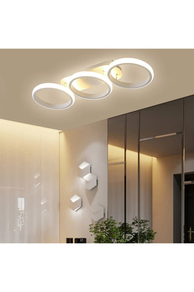 LED CONCEPT LED chandelier with 3 types of light, 54W, cold/neutral/warm light, white