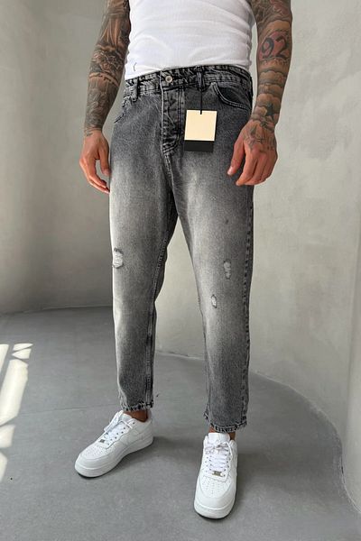 MADZEYMODA Denim Fabric Ripped Detailed Boyfriend Smoked Men's Jean Jeans Mz273-Bf