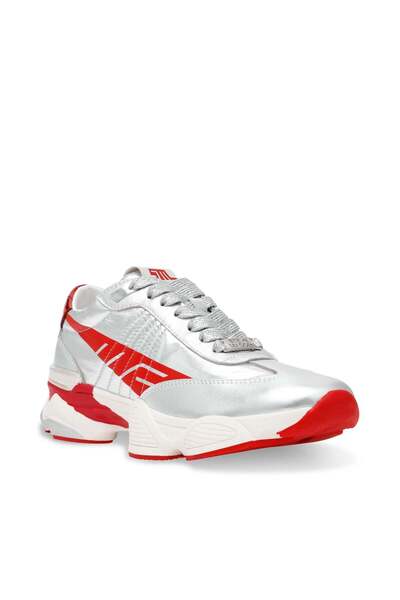 Steve Madden Womens Setback Silver/Red Women'S Sneakers