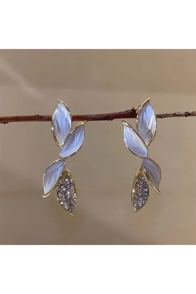 Dodemert Home French Effect Leaf Design Earrings