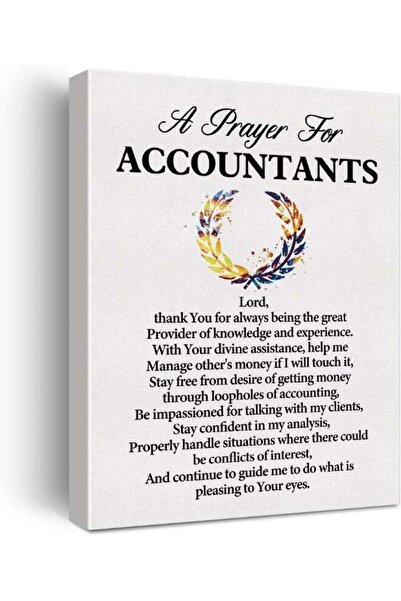 Emoda home Trove Accountant's Prayer Quote Poster Canvas Wall Art for Office ...