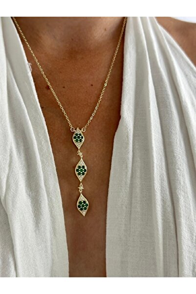 CHARMLUCKY YEŞİL GÖZ Y KOLYE