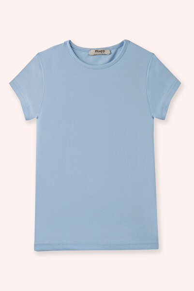 Panço Kız Çocuk Mavi Tişört