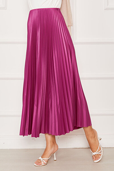 EBRUTESETTÜR Pleated Skirt with Elastic Waist