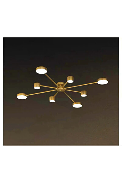 LED CONCEPT LED chandelier with 3 light types and remote control, 96W, dimmable, gold
