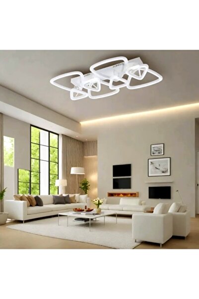 LED CONCEPT Lustra LED cu 3 tipuri de lumina si telecomanda, alba, liniara, 9...