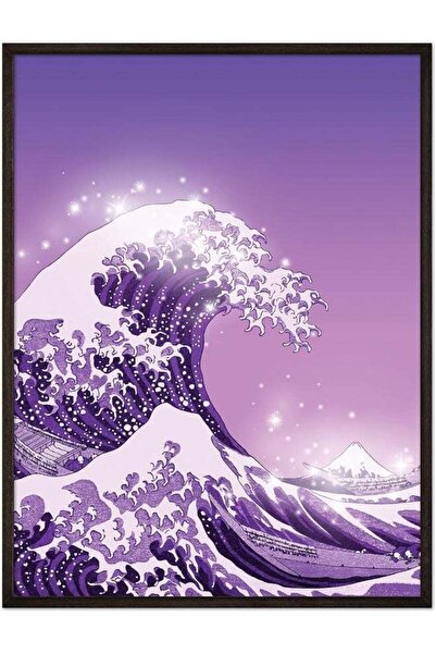 Emoda home Trove ملصق فني بنفسجي ١٢×١٦ بدون إطار، طباعة ملصق موجة عظيمة، غرفة...