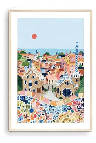 Emoda home Trove ملصق حديقة جويل في برشلونة من نيشنكوج، طباعة فنية لأوروبا، ف...