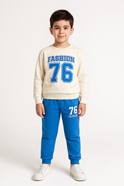 mb kids 76 Baskı 2 İp Erkek Çocuk Eşofman Takım