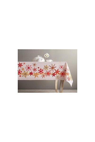 OEK Dining Tablecloth, Maison d'Hermine, 100% Cotton, Cream, Christmas Decorations, 140 x 180 cm