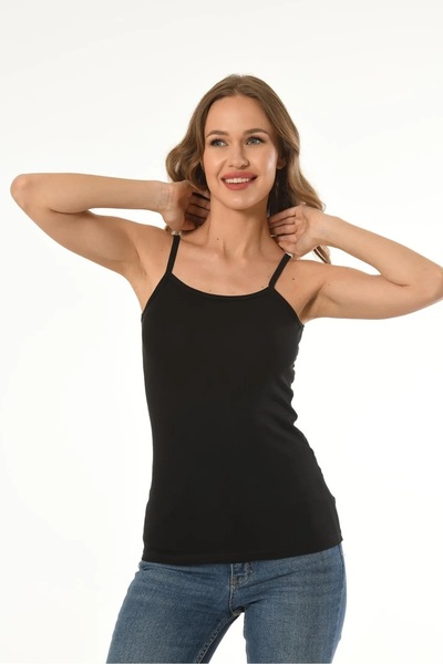 Mfö Life İç Giyim 5 Pieces Women's Rope Strap Lycra Undershirt 1St Quality 95% Cotton 5% Lycra