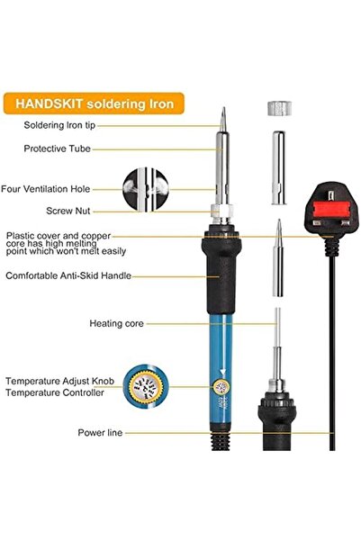 Other Adjustable Temperature 60W Electric Soldering Iron Welding Tool Kit