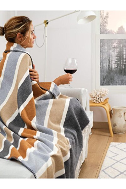 Karna Home Cotton Tv Knee Blanket Graysen