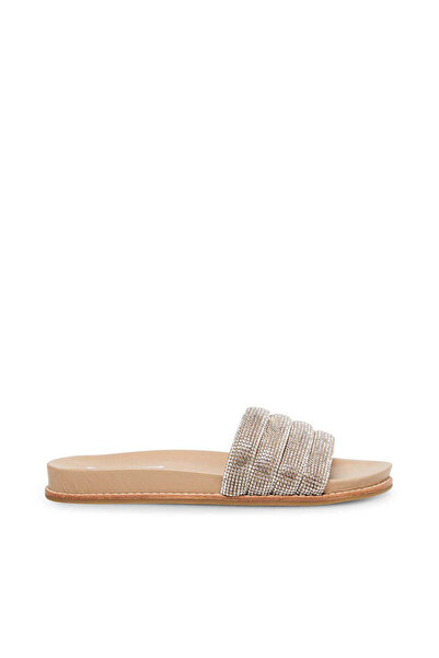 Steve Madden Womens Drips-R Rhinestones Flat Sandals