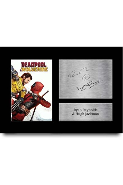 Emoda home Trove هدايا ديدبول وولفرين رينولدز وجاكمان صورة مطبوعة موقعة بخط اليد لتذكارات الأفلام