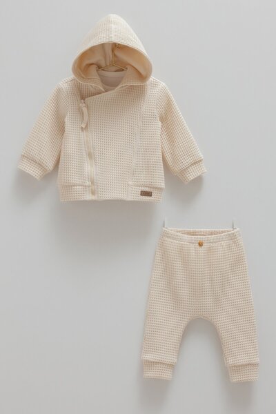 Caramell 03-18 Month Size Range Teddy Triple Set - Ecru