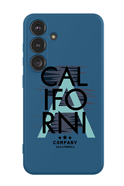 Theodor غطاء حماية سائل من السيليكون المقاوم للصدمات لهاتف سامسونج جالاكسي S24 بلس (أزرق) - أسود كاليفورنيا