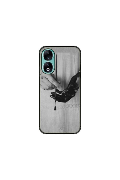 Atlas Husa personalizata si Folie de Silicon pentru Honor 90, Black Paint, S1...