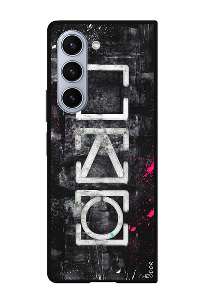 Theodor غطاء حماية مضاد للخدش والصدمات لهاتف سامسونج جالاكسي زد فولد 6 رموز الحبار