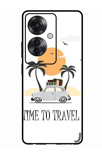 Theodor جراب واقٍ مضاد للخدش والصدمات لهاتف Oppo F25 Pro، تصميم وقت السفر