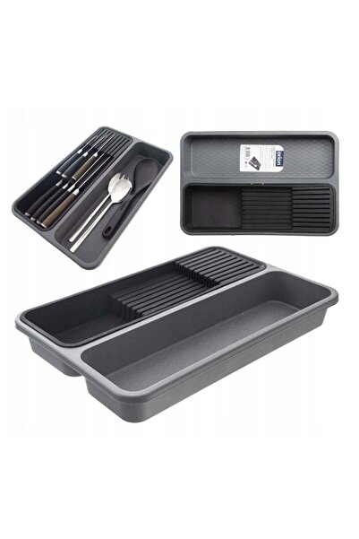 Generic منظم أدوات المائدة للدرج - رمادي 26.5 × 40 سم