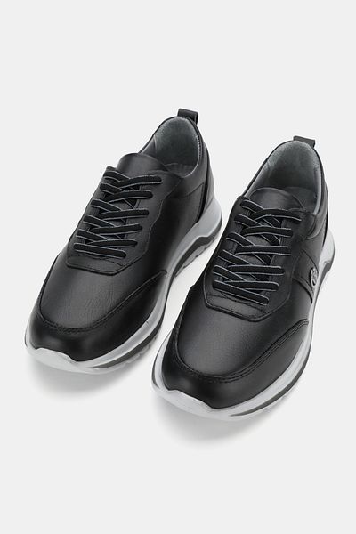 TUNAELLİ Men's Black Khaki Natural Leather Lace up Orthopedic Casual Shoes