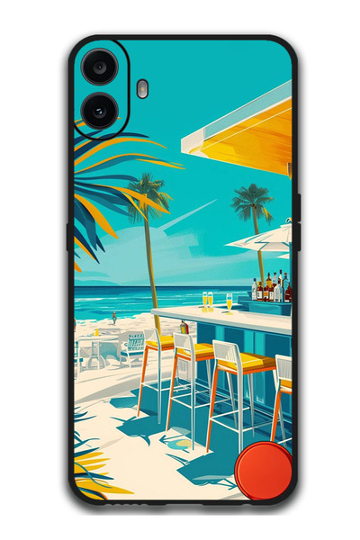 Theodor جراب حماية لهاتف CMF 1، لوحة لبار على الشاطئ