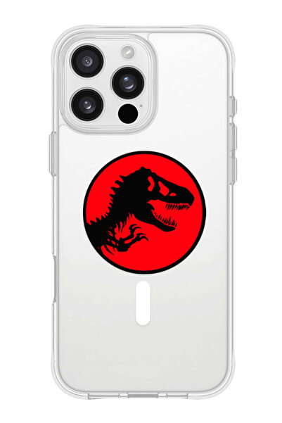 Theodor جراب ماج سيف لهاتف آيفون 16 برو ماكس، غطاء حماية مقاوم للصدمات لهاتف آيفون - جوراسيك بارك