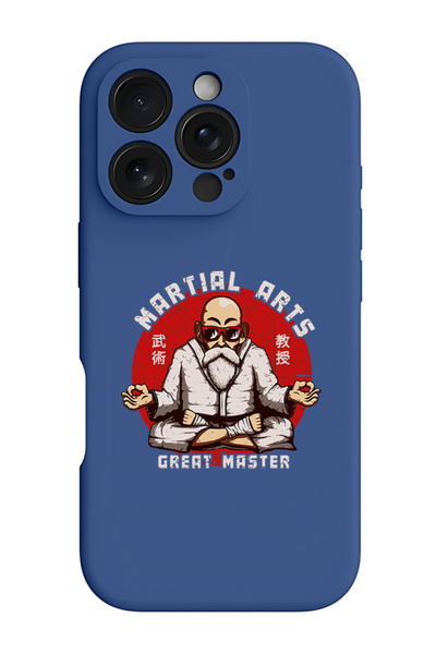 Theodor جراب حماية سيليكون سائل مقاوم للصدمات لهاتف iPhone 16 Pro أزرق - فنون...