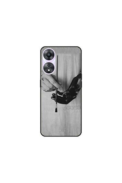 Atlas Husa personalizata si Folie de Silicon pentru OPPO A78, Black Paint, S1...