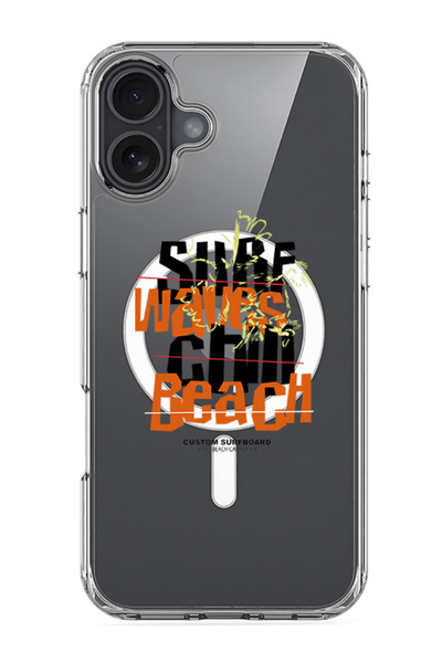 Theodor جراب ماج سيف لهاتف آيفون 16، غطاء حماية واقٍ من الصدمات - أمواج تزلج ...