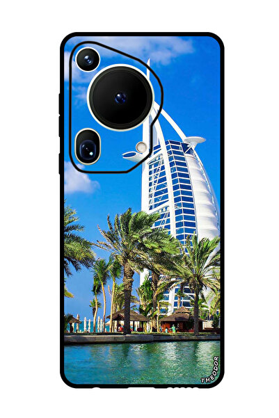 Theodor غطاء حماية مضاد للخدش والصدمات لهاتف هواوي بيورا 70 ألترا برج دبي