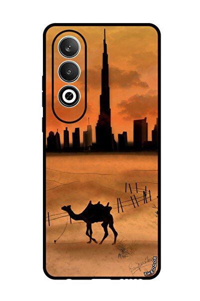 Theodor جراب واقٍ مضاد للخدش والصدمات لهاتف Oppo K12 بتصميم غروب الشمس وبرج خ...