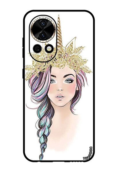 Theodor جراب واقٍ مضاد للخدش والصدمات لهاتف هواوي نوفا 12 برو - فتاة يونيكورن...