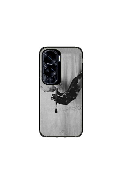 Atlas Персонализиран калъф и силиконово фолио за Honor 90 Lite, черен цвят, S...