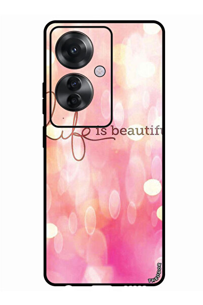 Theodor جراب واقٍ مضاد للخدش والصدمات لهاتف Oppo F25 Pro الحياة جميلة